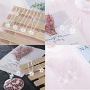 5x Flower Hair Pins Clips Crystal Barrette Hairpin U-shape Stick Wedding Jewelry