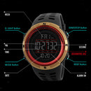 1251 Mens Digital Sports Watch Waterproof Stopwatch Countdown Black