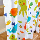 1X(Cartoon Sea Animal Polyester Mildew Resistant Shower Curtain Anti-Bacter