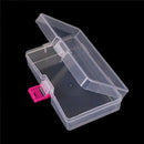 Plastic Clear Storage Box Jewelry Craft Container Organizer Case Pink BuckleLJ