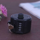 Clicker Counter 4 Digit Number Counters Plastic Shell Hand Held(Black)