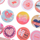 38Pcs Stickers Love Heart Diary Photo Album Decoration Baking Wedding Gift BJES