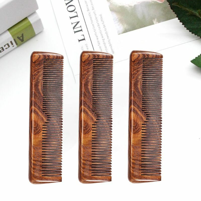 Pocket Sandalwood Durable Thick Fine Comb Man Beard Nursing Portable Comb New