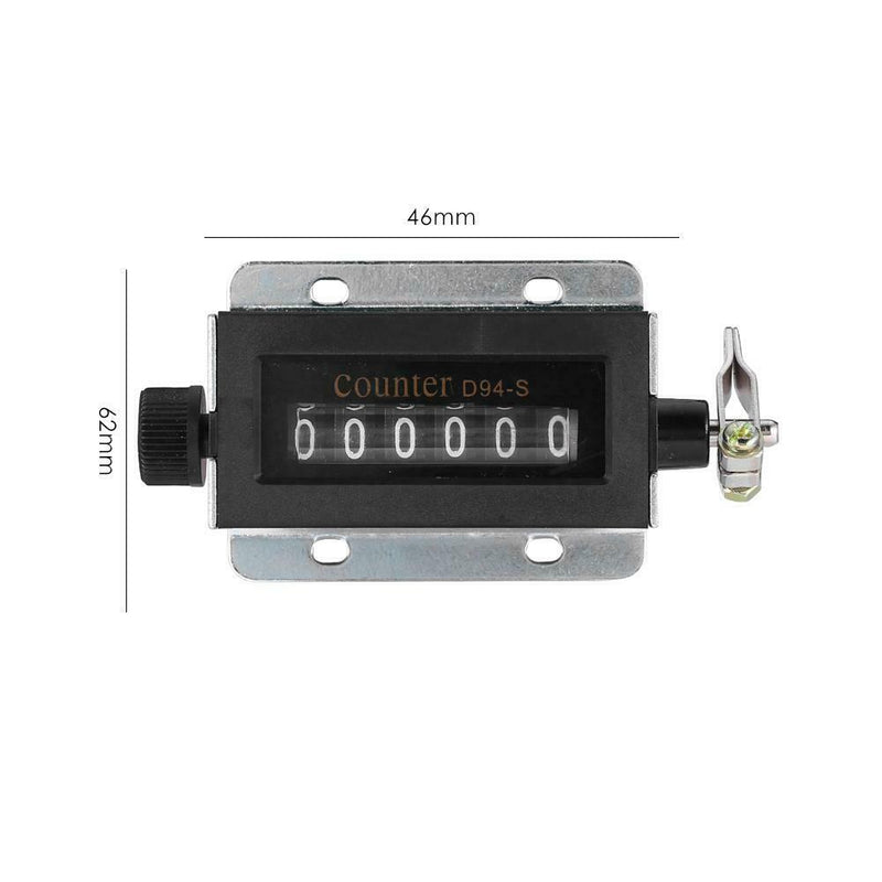 D94-S 6 Digit Resettable Mechanical Pulling Counter Rolling Wheel Counter A