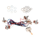 Guitar Circuit Wiring 2V/2T Toggle Pickup Selector A500K B500K Pot Yellow