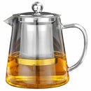 5Sizes Good Clear Borosilicate Glass Teapot With 304 Stainless Steel Infuse Z8Z4