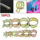 Fastener 5/6/7/8/9mm 50x Spring Clip Fuel Water Line Hose Pipe Air Tube Clamps~