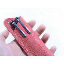 Leather Fountain Pen Pencil Case Handmade Bag Holder Storage Pouch Beige
