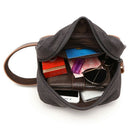 Toiletry Beauty Case Bag Leather Trim Canvas Shaving Dopp Case Neceser Trav