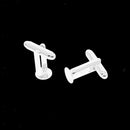 20x 10 pairs Silverwhite French Cuff Links Blanks-8mm Glue Pads DIY Findings