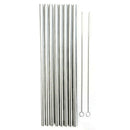 8Pcs Stainless Steel Drinking Straw Reusable Straight Straws + 2 Cleaner Br K2X1