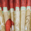 Red Santa Claus Print Shower Curtain Polyester Waterproof Bath Curtain Set