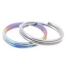 2Pcs 14mm Titanium alloy key ring TC4 flashlight clip keychain circl Gw