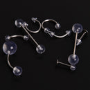9x Clear Color Belly Navel Tragus Tongue Lip Rings Bars Body Piercing Jewelry BO