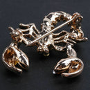 Decorative Rhinestone Garment Jewelry Brooch Pin Bridal Wedding Alloy Anima I1G1