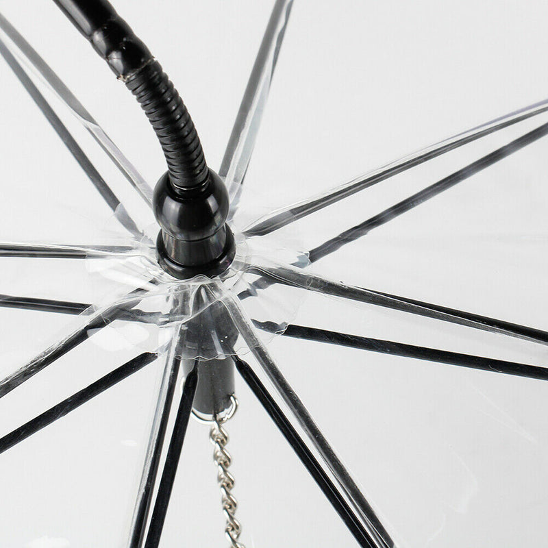 Outdoor Dog Raincoat for Raining Walking Leash Transparent Pet Umbrella Handle