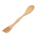 Solid Wood Spoon Stirring Scoop Coffee Multifunction Double Spoon Tableware