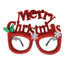 Glitter Red Merry Christmas Sunglasses Snowflake Glasses Party Eyewear Gifts
