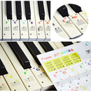 Colorful Removable Piano and Keyboard Stickers for 37 49 54 61 88 Transparent