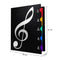 Music Themed Folder Holder Writable Musicians Treble Clef Sheets Piano Choi