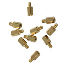 50 Pcs PC PCB Motherboard Brass Standoff Hexagonal Spacer M3 7+4mm