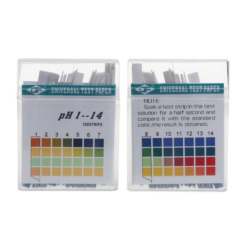 1-14 PH 100Strips Alkaline Acid Indicator Paper Water Saliva Litmus Testing Kit