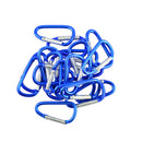 20pcs Blue Aluminum Carabiner Pink D Shape Clip Spring Snap Key Chain Hook