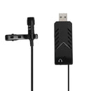 Portable Lavalier Microphone 3.5mm Jack USB2.0 Mic for Interview recording