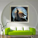 Cynthia and Wolf 5D Diamond DIY Painting Craft Kit Full Drill Home Decor