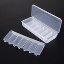 Large Travel Pill Cases Portable 7-Day Medicine Box Tablet Container(Clear)