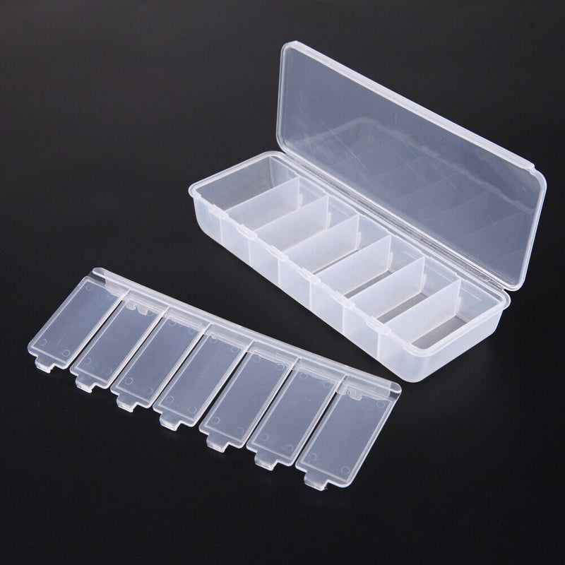 Large Travel Pill Cases Portable 7-Day Medicine Box Tablet Container(Clear)