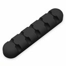 Desktop Cable Storage Silicon Charger Wire Organizer Holder Clip black L7B7