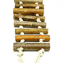 Pet Ladder Bridge Hamster Parrot Bird Standing Ladder Hanging Wood Bridge