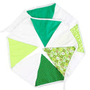 3.2m Green White Fabric Triangle Flags Banners Decor Bunting Pennant