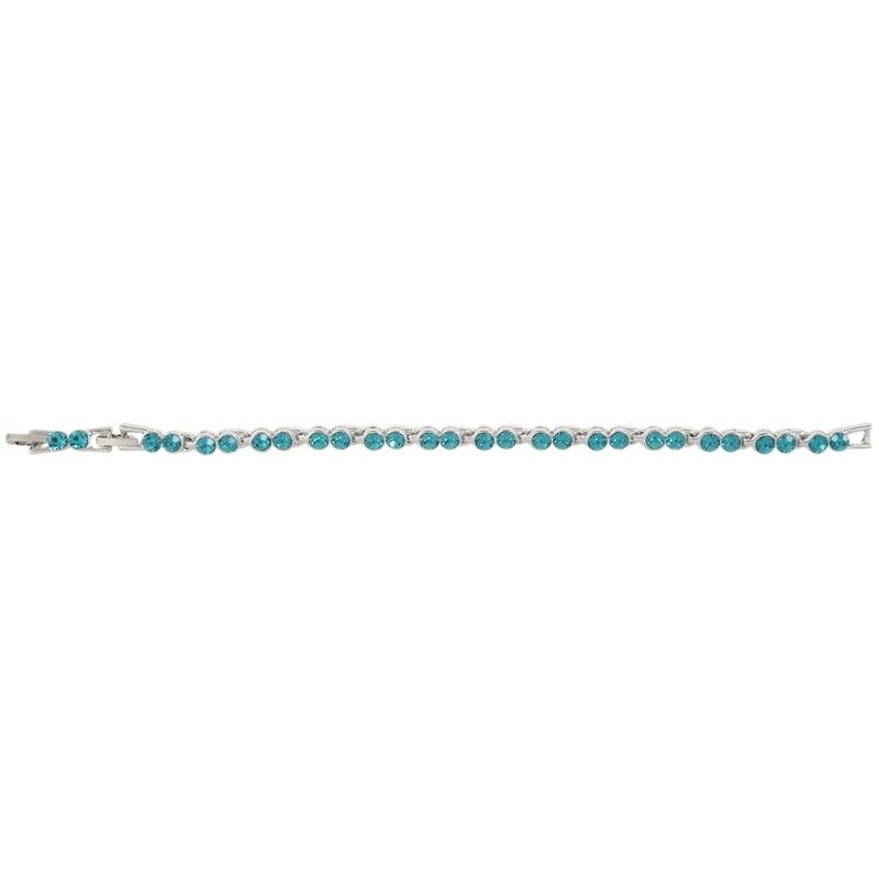 "Ballad for Adeline"aquamarine Tennis Bracelet Made With Women Fashion Jewe H6K9