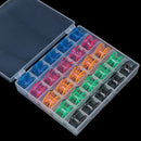 25Pcs/Set Empty Bobbins Sewing Machine Spools Storage Box for Sewing Machine FT