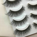 Luxury 5 Pairs Soft Cross Long Thick False Eyelashes Nautral Handmade Eye Lashes