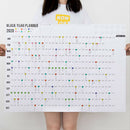 2020 Year Plan Block Daily Planner Paper Wall Calendar w/ 2 Sheets Stickers Delu