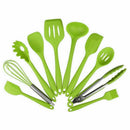 10 Pcs Kitchenware Silicone Heat Resistant Kitchen Cooking Utensils Non-Sti