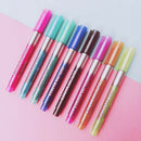 8 Colors Metallic Double Lines Shimmer Marker Set Outline Highlighter Pens Gift