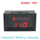 12-60V Lead Acid Battery Capacity LED Indicator Digital Voltmeter Tester hv2n