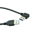 0.4m Right Angled 90 Degree USB 3.0 A Type Male to Straight A Type Male Dat