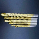 6 x HSS Titanium Coated Drill Bit Tool Set Woodworking Tools 3-8mm Cutting M9N1