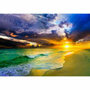 5D DIY Diamond Painting Cross Stitch Beach sunset Rhinestone Full circular