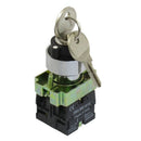 22mm Locking 2 NO Three 3-Position Keylock Selector Select Switch ZB2-BE101 E2Y7