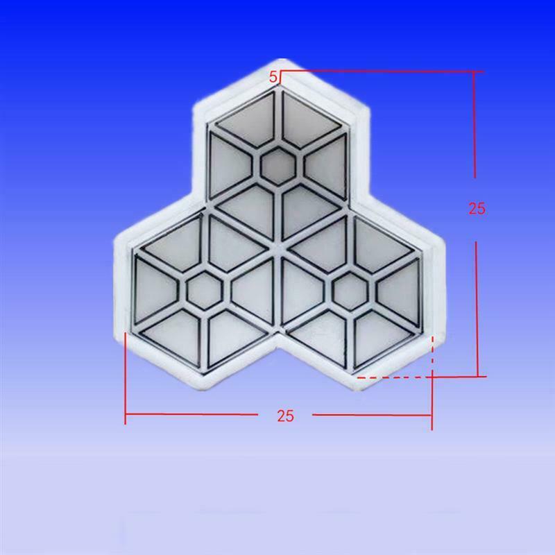 1Pcs Path Mold Maple Leaf Concrete Manually Plastic Stepping Stone Paving M