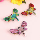 3pcs DIY Full Drill Diamond Painting Hair Clip Dragonfly Women Girl Hairpin