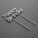 Birthday Cake Topper "Happy Birthday" Letters Design Anniversary Party Supplies