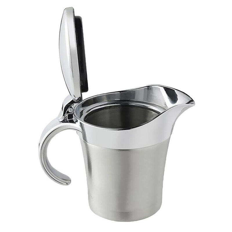Double Insulated Wall Stainless Steel Gravy Sauce & Dressing Boat 450ml