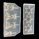 3Pcs Christmas Bell Snowflake Silicone Jewelry Mold Epoxy Mould Casting Craft